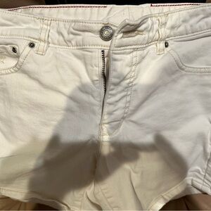 L.L. Bean White Jean Shorts Classic Denim Style